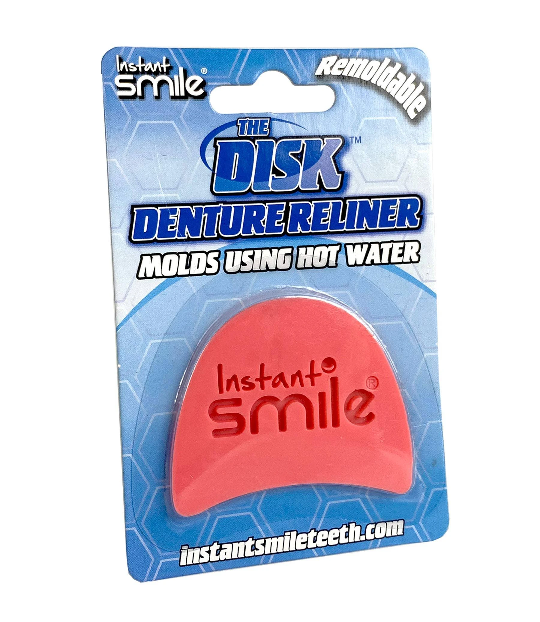 Instant Smile&#x2122; Remoldable Disk Denture Reliner