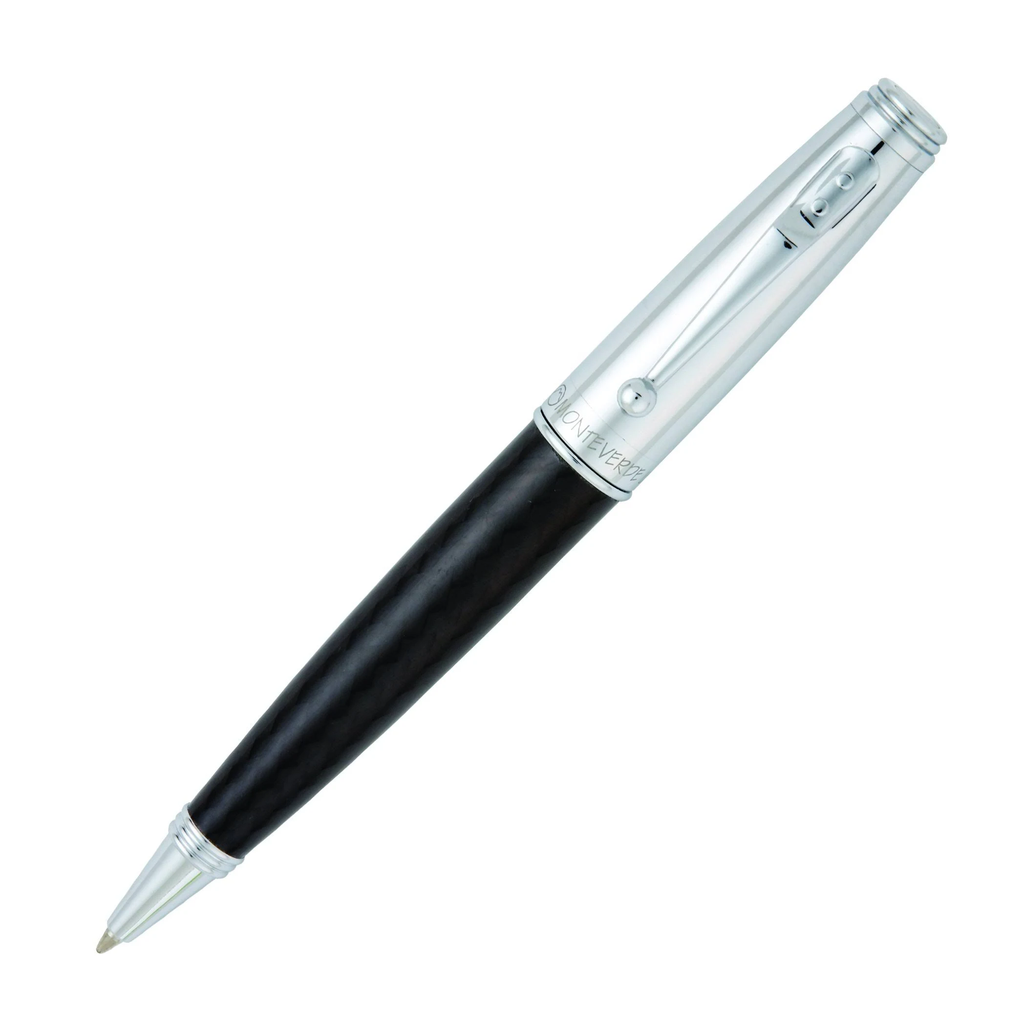 Invincia Ballpoint Pen, Medium Nib, Chrome/Black (MV40063)