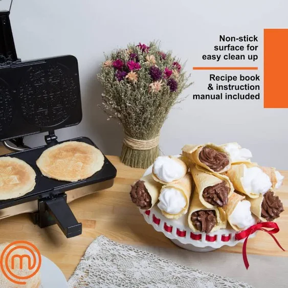 MasterChef Krumkake Baker- Make 2 Krumkake Pizzelle Like Cookies, Great for ...