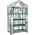 Mini Greenhouse 4-Tier Indoor Outdoor Sturdy Portable Shelves