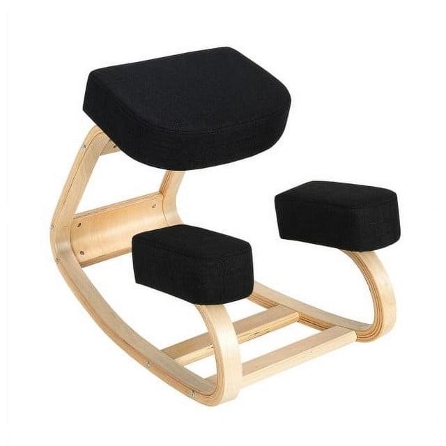 Ergonomic Kneeling Chair Rocking Stool Upright Posture Office Furniture Black