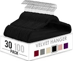 Velvet Hangers Clothes Heavy Duty Non Slip Hangers (30 & 50 Pack) Utopia Home  | eBay