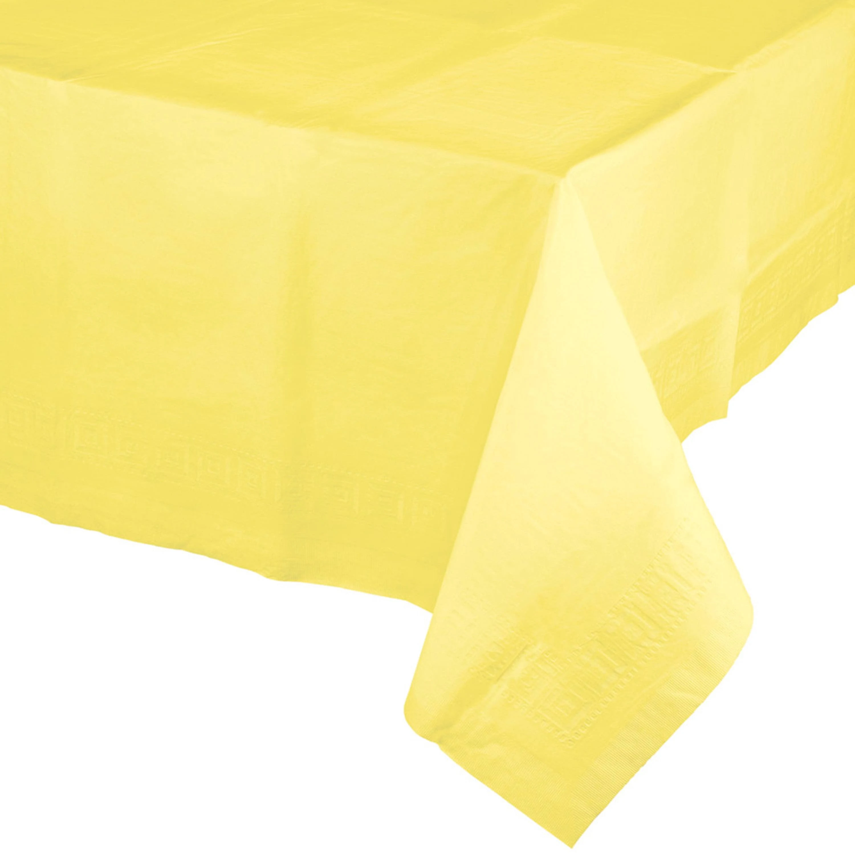 Creative Converting Mimosa Yellow Paper Tablecloths, 3 ct