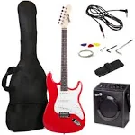 RockJam Electric Guitar Superkit with 10-watt Amp, Gig Bag, Picks &amp; Online Le...