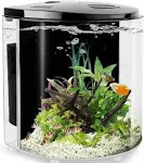 Small Fish Tank 1.2 Gallon Aquarium Starter Kit for Home, Office, Room, Decorative Desktop, Betta Fish Tank with Filter and Light for Shrimp, Jellyfish, Goldfish