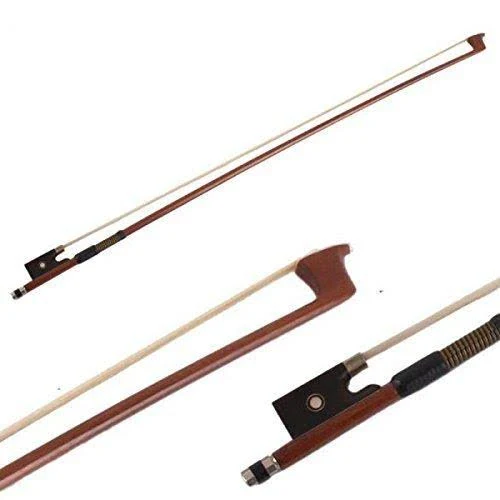 AMZZ Full Size Violin Bow 4/4 - Octagonal Brazilwood Stick, Genuine Mongolian Horse Hair, 4 4 Full Size Violin Bow for Intermediate to Advanced Players (4/4 Full Size)