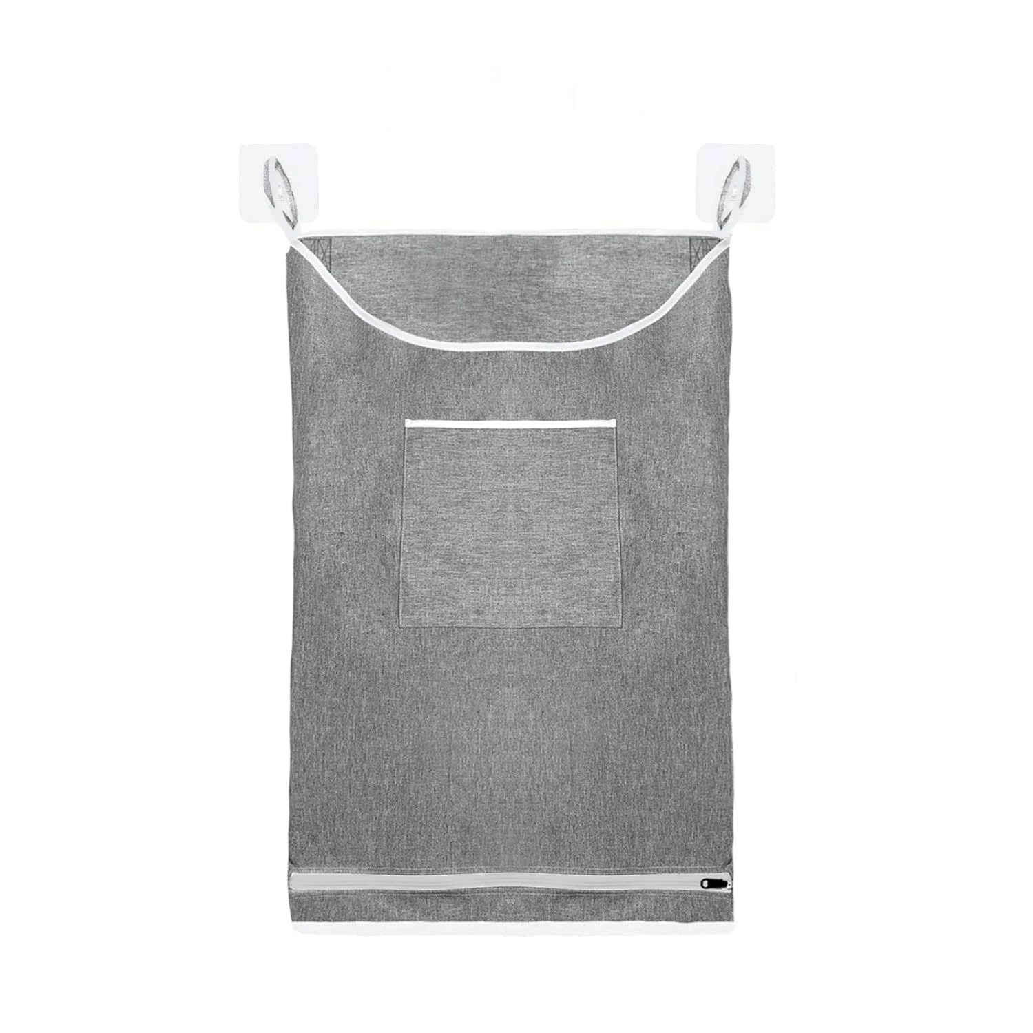 Hanging Laundry Hamper Bag Space Saving Wall with Stainless Steel Hooks Dirty...