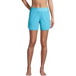 Lands' End Women's Petite 5" Quick Dry Swim Shorts with Panty - 0 - Turquoise