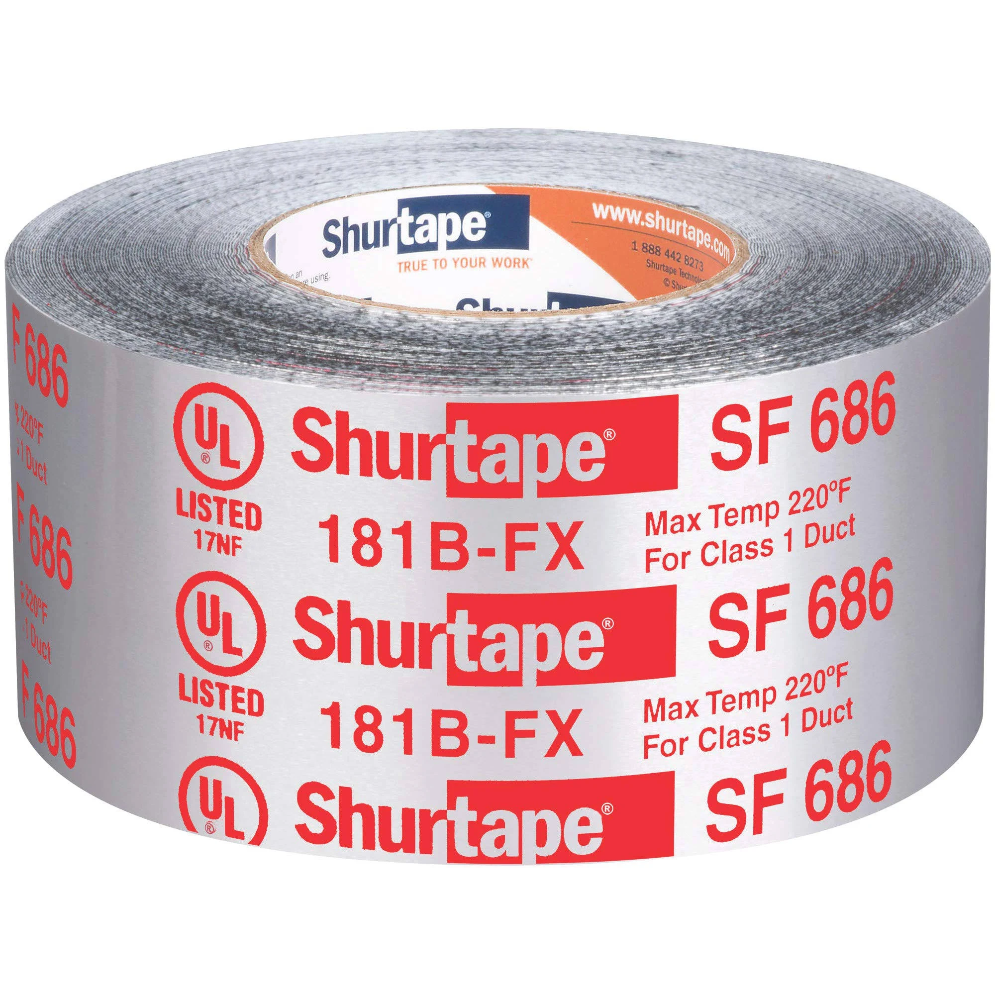 Shurtape UL181B-FX BUTYL Foil Tape 3&#034; X 100&#039; Class 1 Flex Duct