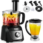 8 Cup Food Processor 500W Variable Speed Blender Chopper w/ 3 Blades