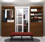 Bestar Office Furniture 72in W Closet Organizer with Drawers