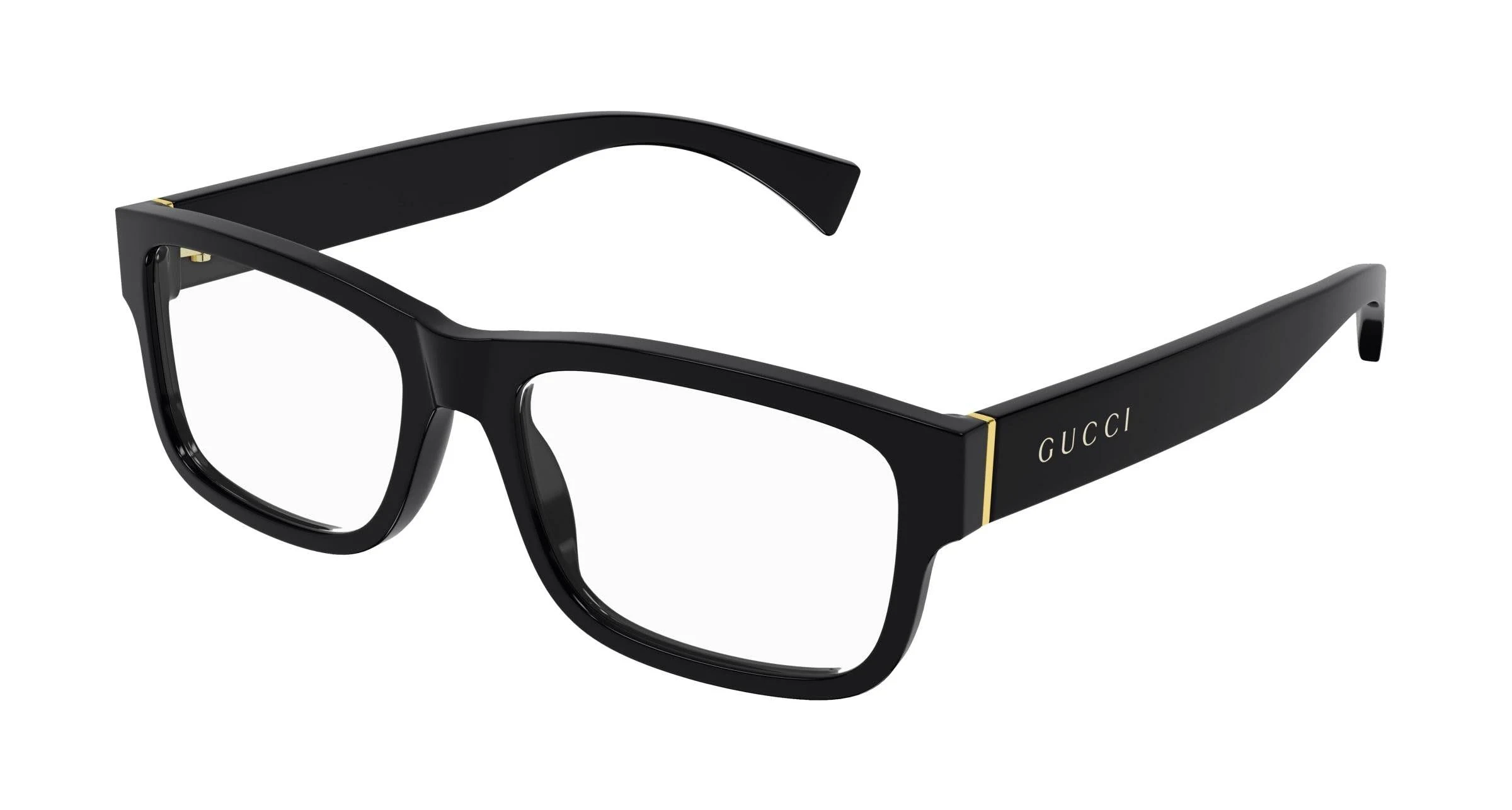 Gucci GG1141O 001 Shiny Black Rectangle Men&#039;s Eyeglasses