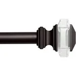 Exclusive Home Prism 1 inch Curtain Rod and Coordinating Finial Set, Adjustable ...