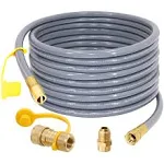 36 Feet 1/2-Inch Natural Gas Hose with Quick Connect Fitting for BBQ Pizza Oven