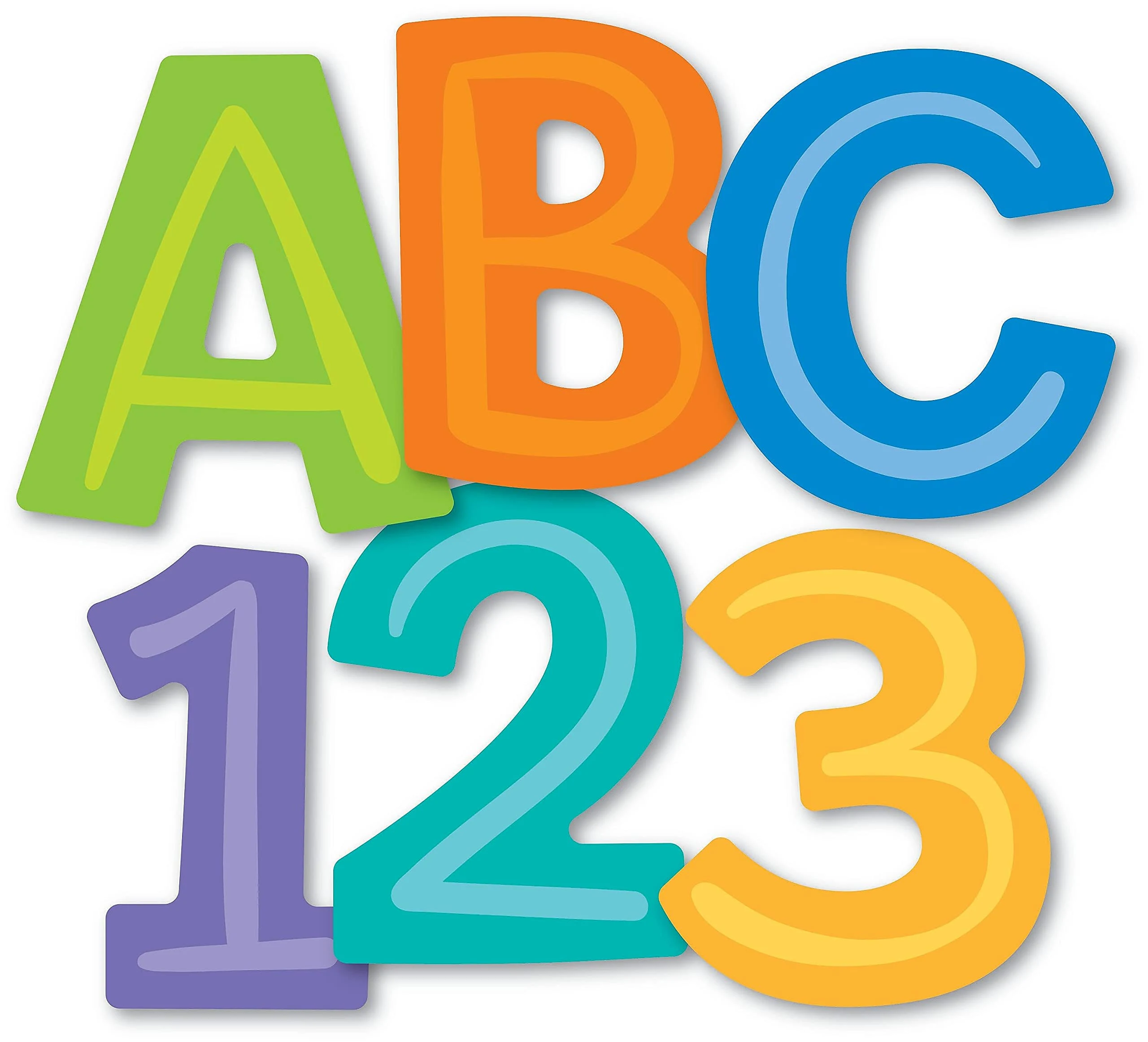 Carson Dellosa 76 pc Modern Decor Bulletin Board Letters Pack, Colorful Letters, Numbers, Symbols, and Punctuation Cutout