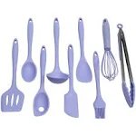 Chef Craft Premium Silicone Kitchen Tool and Utensil Set, 9 Piece, Pastel Blue