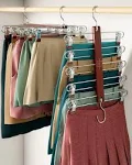 MORALVE Skirt Hangers Space Saving - European Beechwood Shorts Hangers &amp; Skirt H