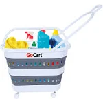 Foldable Laundry Basket on Wheels Foldable Pop-up Plastic Basket Tote Bag