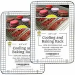 Oven-Safe, Dishwasher-Safe 100% Stainless Steel Cooling and Baking Rack Set - Tight-Wire Racks for Oven Cooking - Food-Safe, Heavy Duty - 8.5x12-inch - Set of 2 - Small Quarter Sheet Pan Cooling Racks