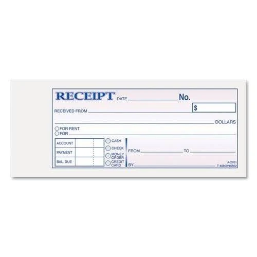 Adams Receipt Book Three-Part Carbonless