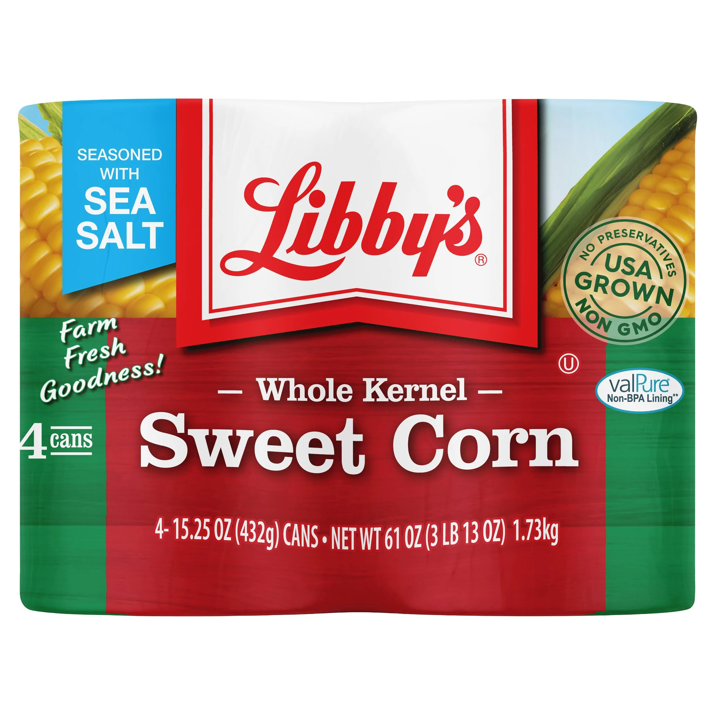 Whole Kernel Sweet Corn, 4-Pack