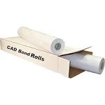 Alliance Wide Format Paper 24” x 300’ CAD Rolls 92 Bright, 24lb - 2 Rolls Per Carton - Ink Jet Bond Rolls with 2" Core