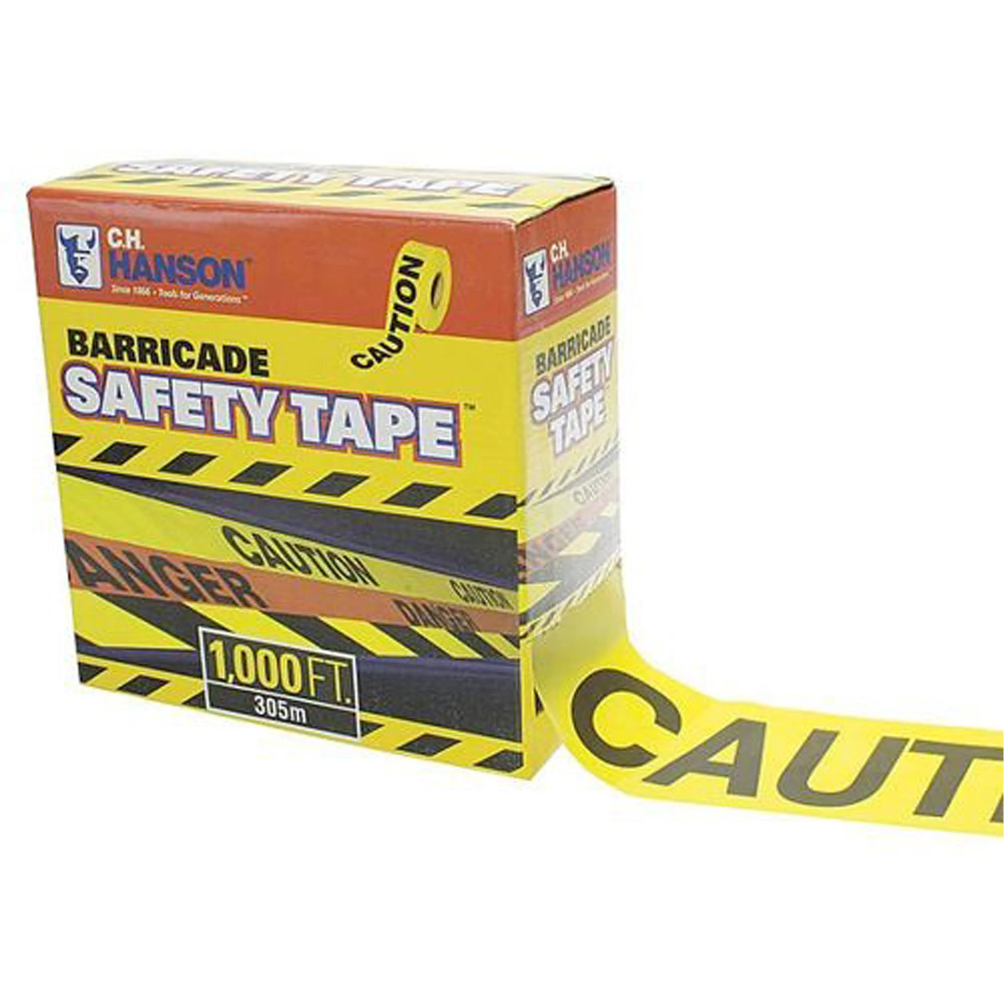 Halloween Decor Tape Yellow Caution Tape 6 Pack, 3inch x 1000 ft, Halloween Decoration Party Tape Bulk, Waterproof Construction Warning Safety Tape for Danger/Hazardous Area, Barricade Harzard Tape