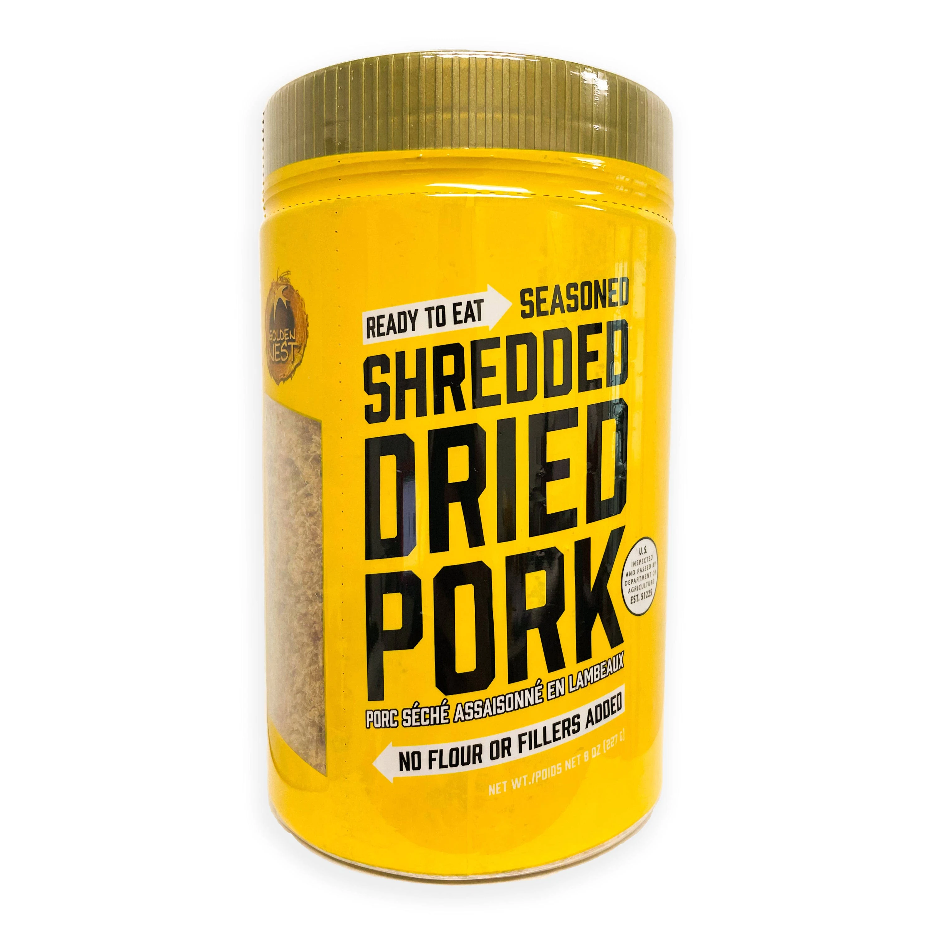 Golden Nest Shredded Dried Pork, Made with Whole Pork, Product of USA (8 oz)