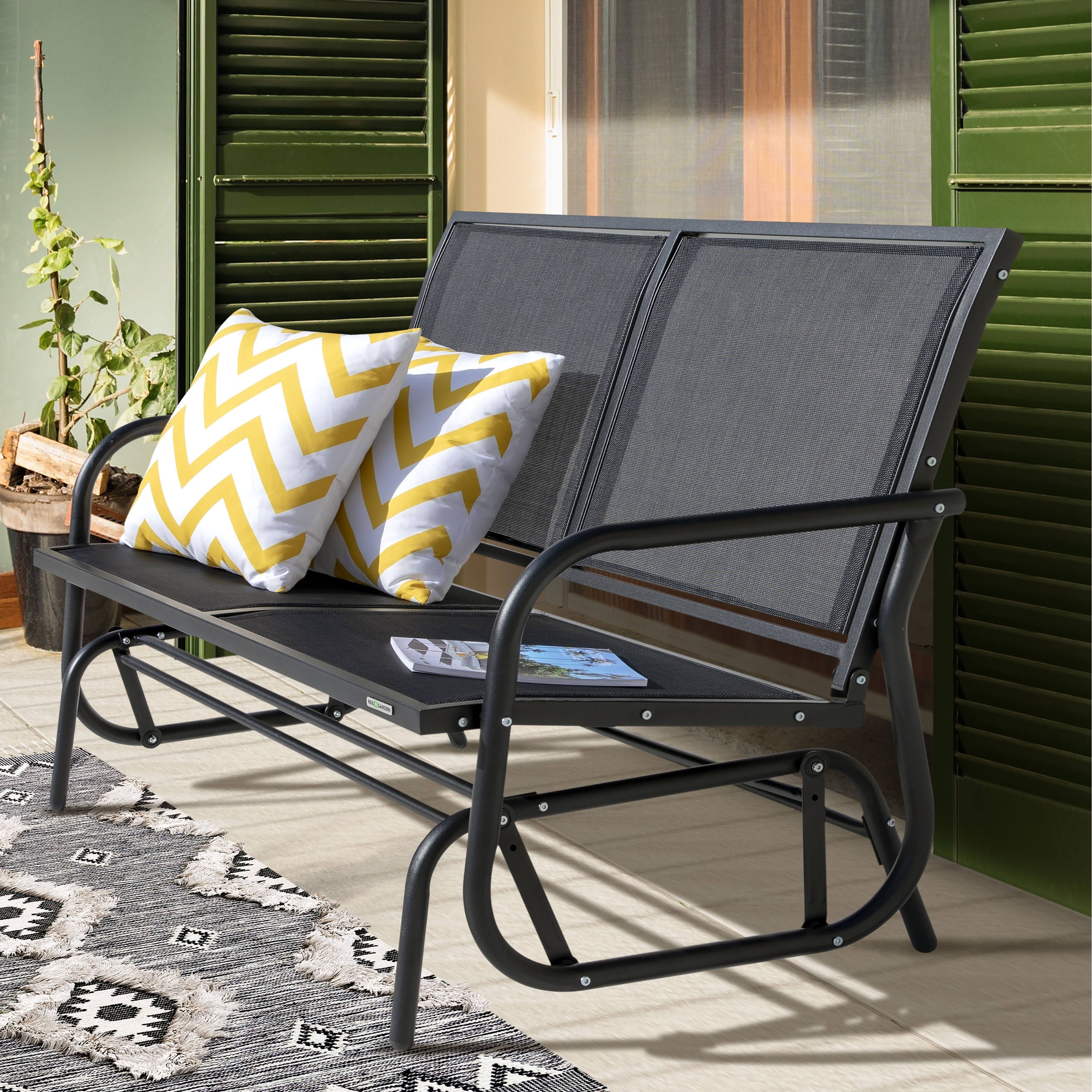 Nuu Garden Steel Outdoor Glider Bench