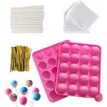 Cake Mold Pop 20 Silicone Cavity Baking Tray Sticks 60pcs Mould Kits Pcs Durable