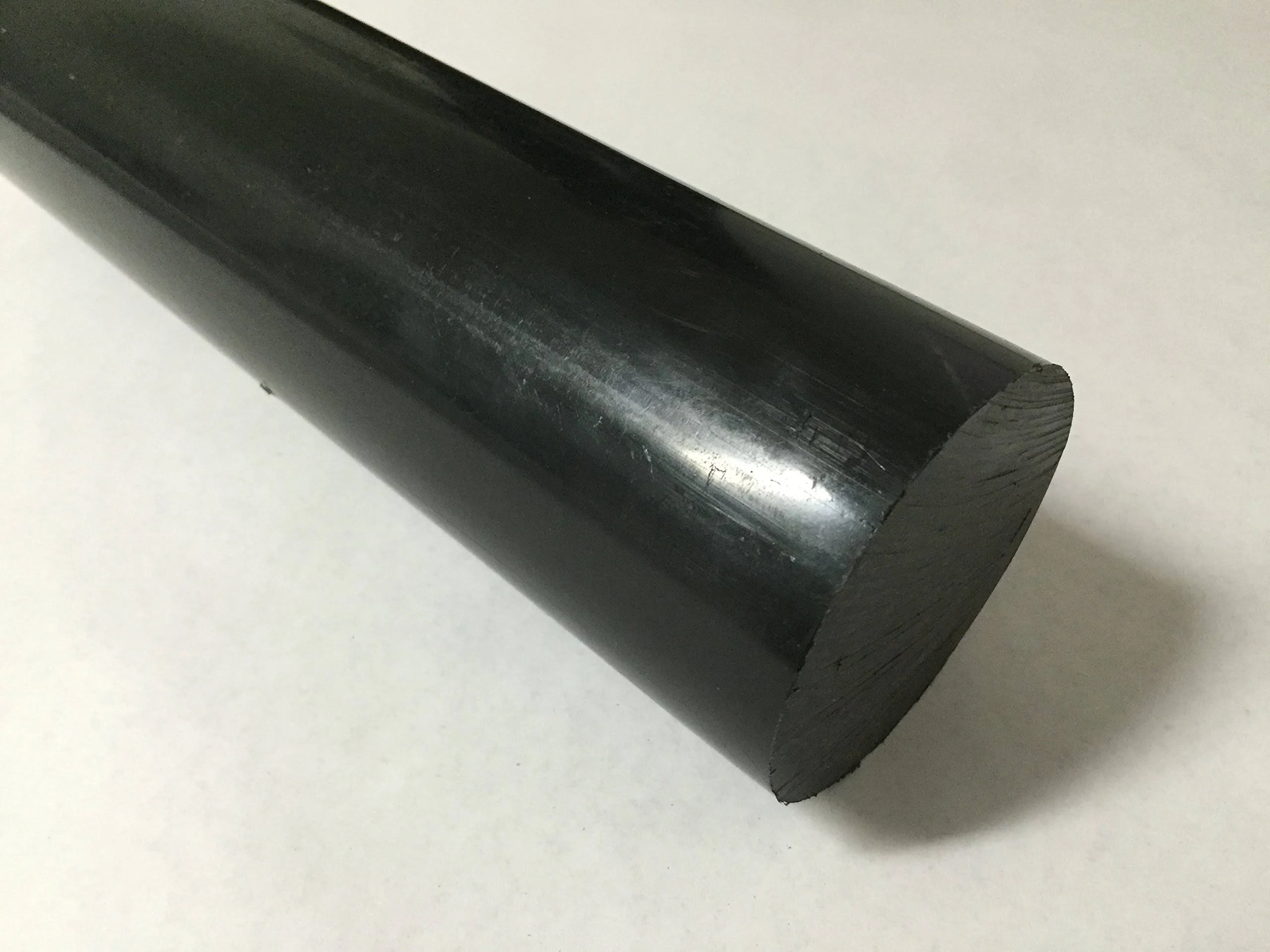 Acetal Copolymer Plastic Round Rod 3" Diameter, 12" Length - Black Color