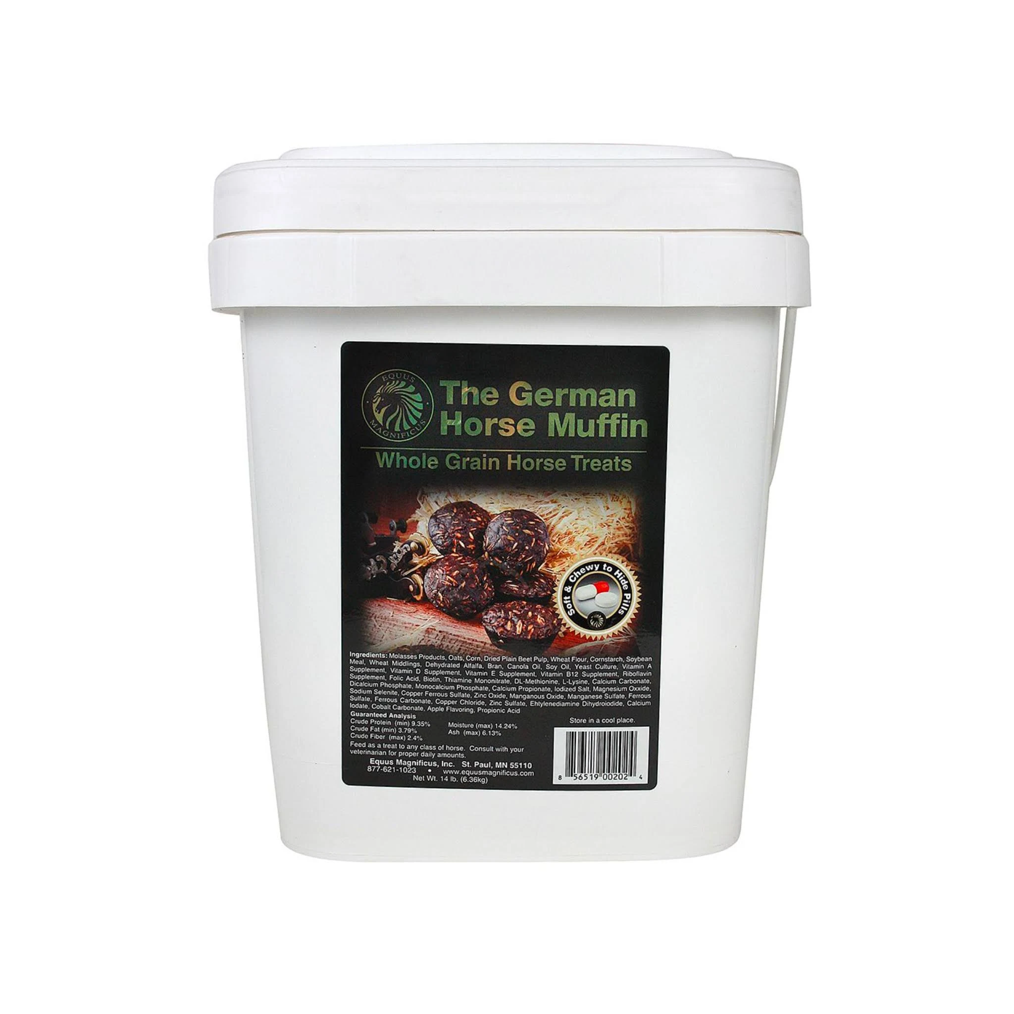 Equus Magnificus The German Horse Muffin All Natural Horse Treats - 14 Pound Bucket