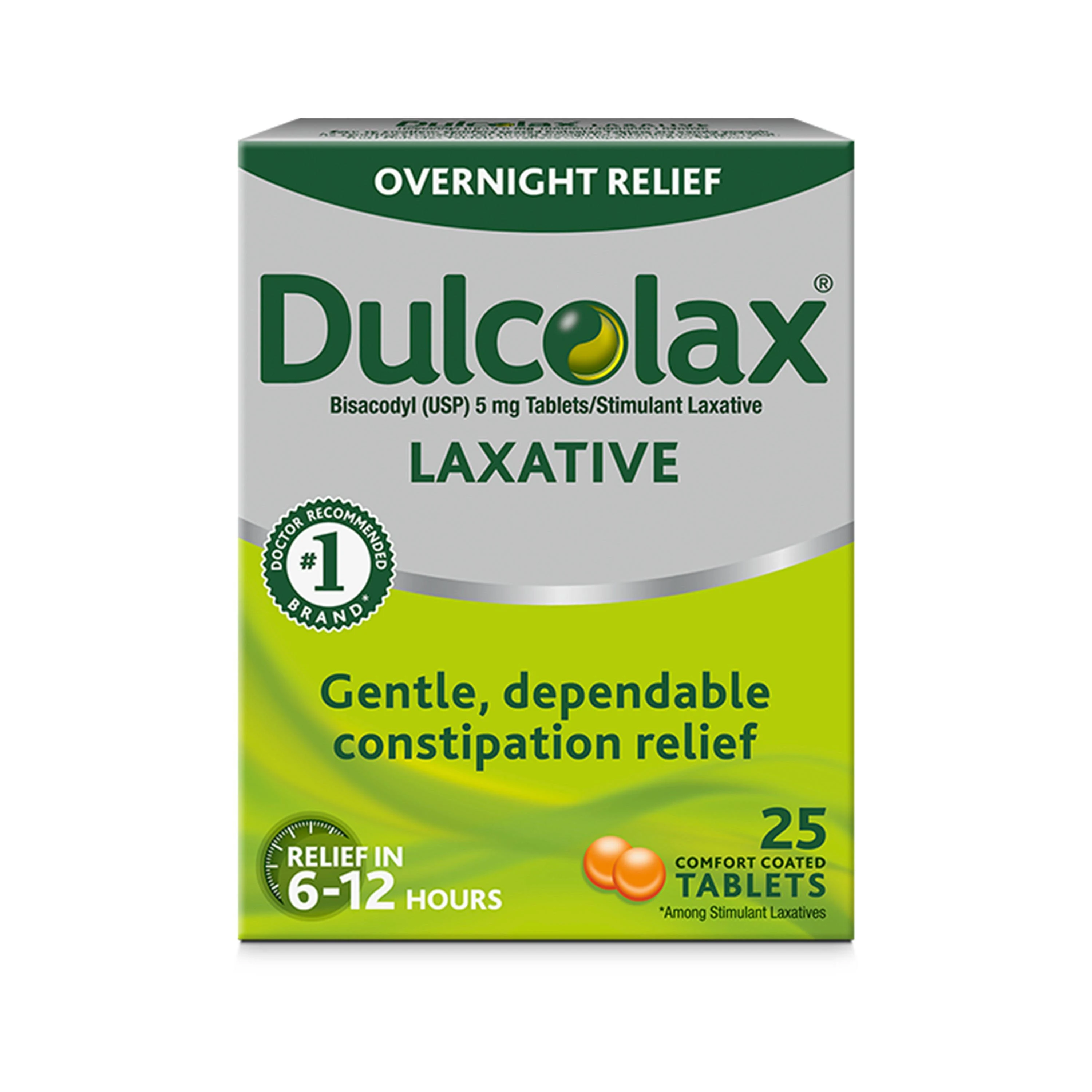 Dulcolax Laxative, 5 mg, Overnight Relief, Tablets - 25 tablets