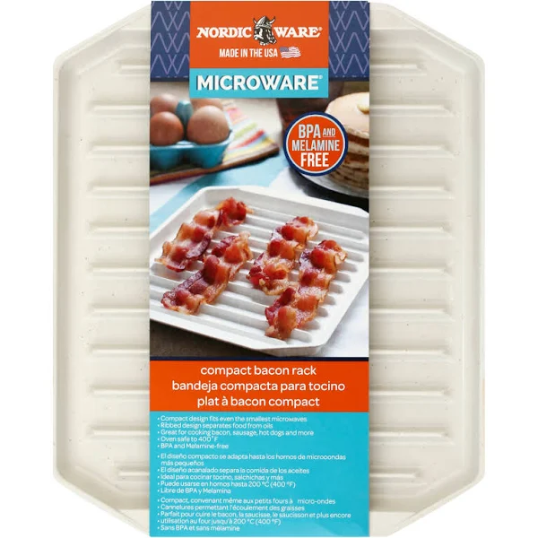 Nordic Ware 8 in. W X 9-3/4 in. L Bacon Rack White