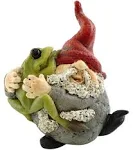 Garden Gnome Hugging His Friendly Frog - Fairy Mini Garden