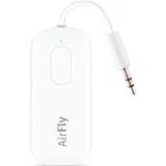 Twelve South AirFly Pro Bluetooth Wireless Audio Transmitter/ Receiver for up to 2 AirPods /Wireless Headphones; Use with any 3.5 mm Audio Jack on Airplanes, Gym Equipment, TVs, iPad/Tablets and Auto