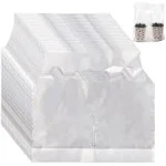 200 Pack Handle Drinking Poly Bags, Clear Plastic Packaging Bags for Delivery, 1