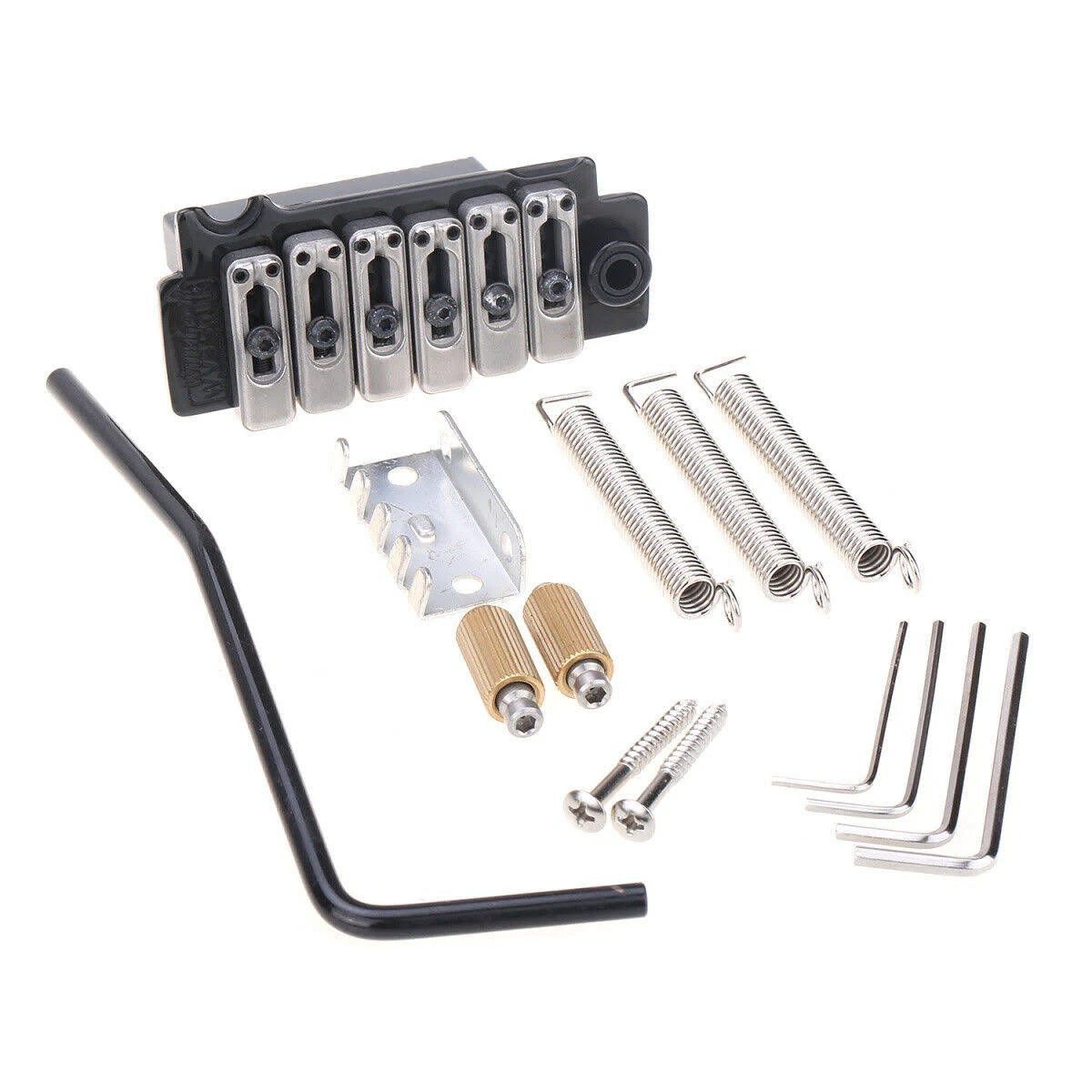 Wilkinson WVS50IIK 52.5mm String Spacing 2-Point Steel Saddles Tremolo Bridge with Full Steel Block for USA/Mexico/Japan/Korea Strat Electric Guitar,