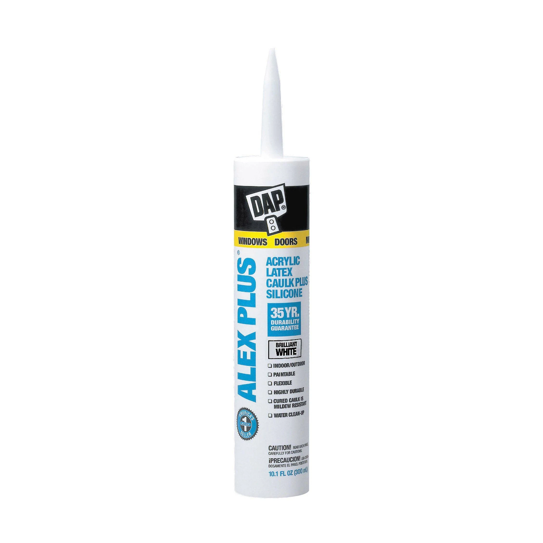 DAP INC 18152 10.1oz White Alex Plus Acrylic Latex Caulk with Silicone (3 Pack)