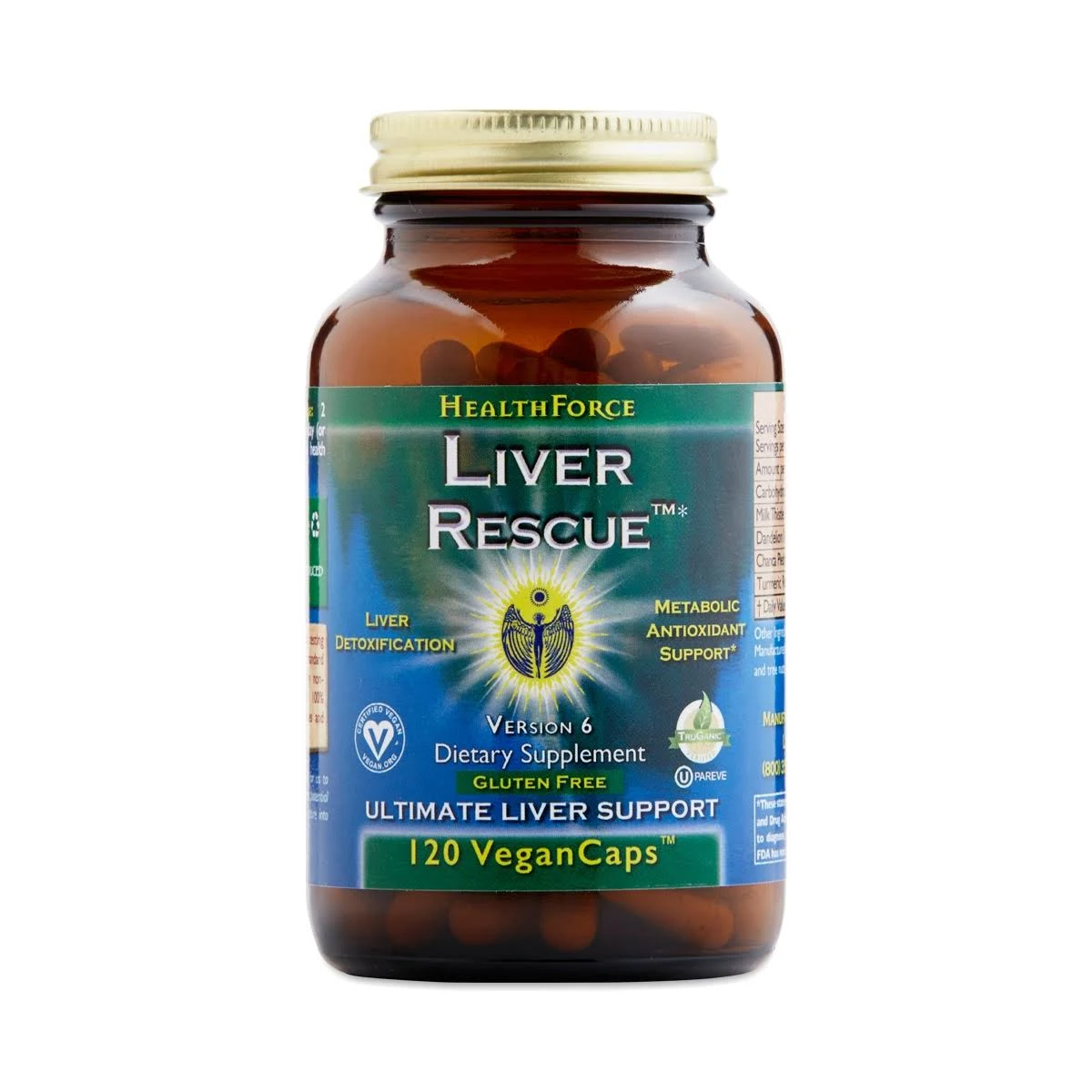 HealthForce Superfoods, Liver Rescue, Version 6, 120 Vegan Caps