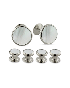 Mother Of Pearl Inlay Stud & Cufflink Set  