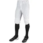 Champro Triple Crown Knicker Pinstripe Youth Baseball Pants - L / White/Black