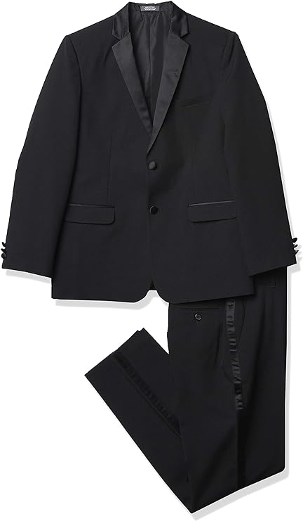 Van Heusen Boys 8-20 2 Piece Tuxedo Suit, Black, 18