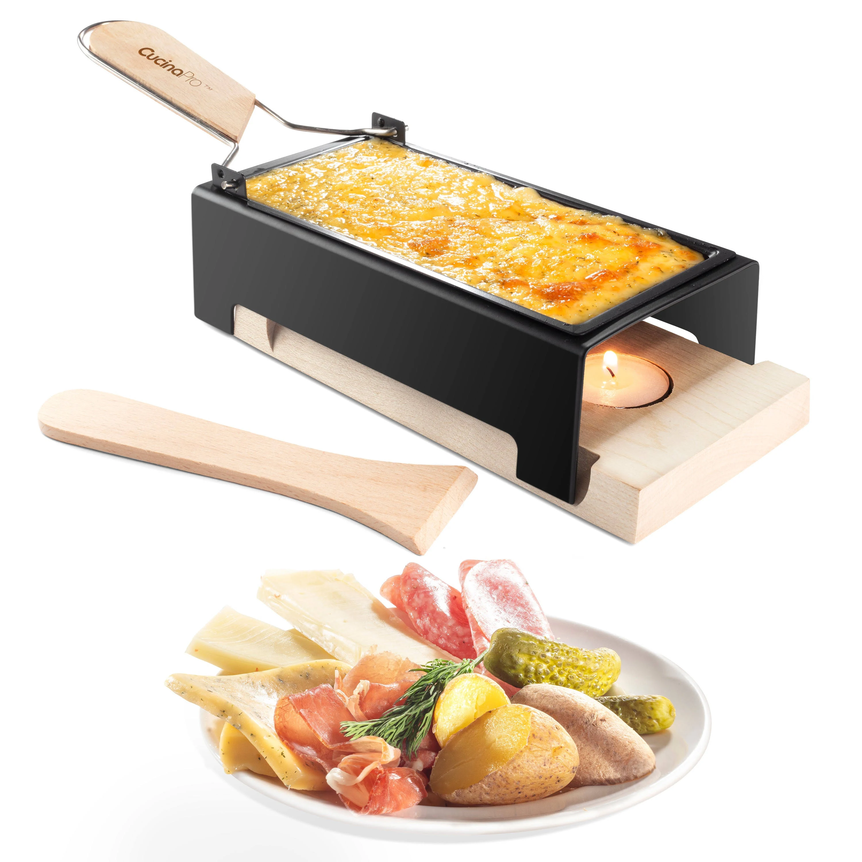 Cheese Raclette Candlelight Cheese Melter Pan