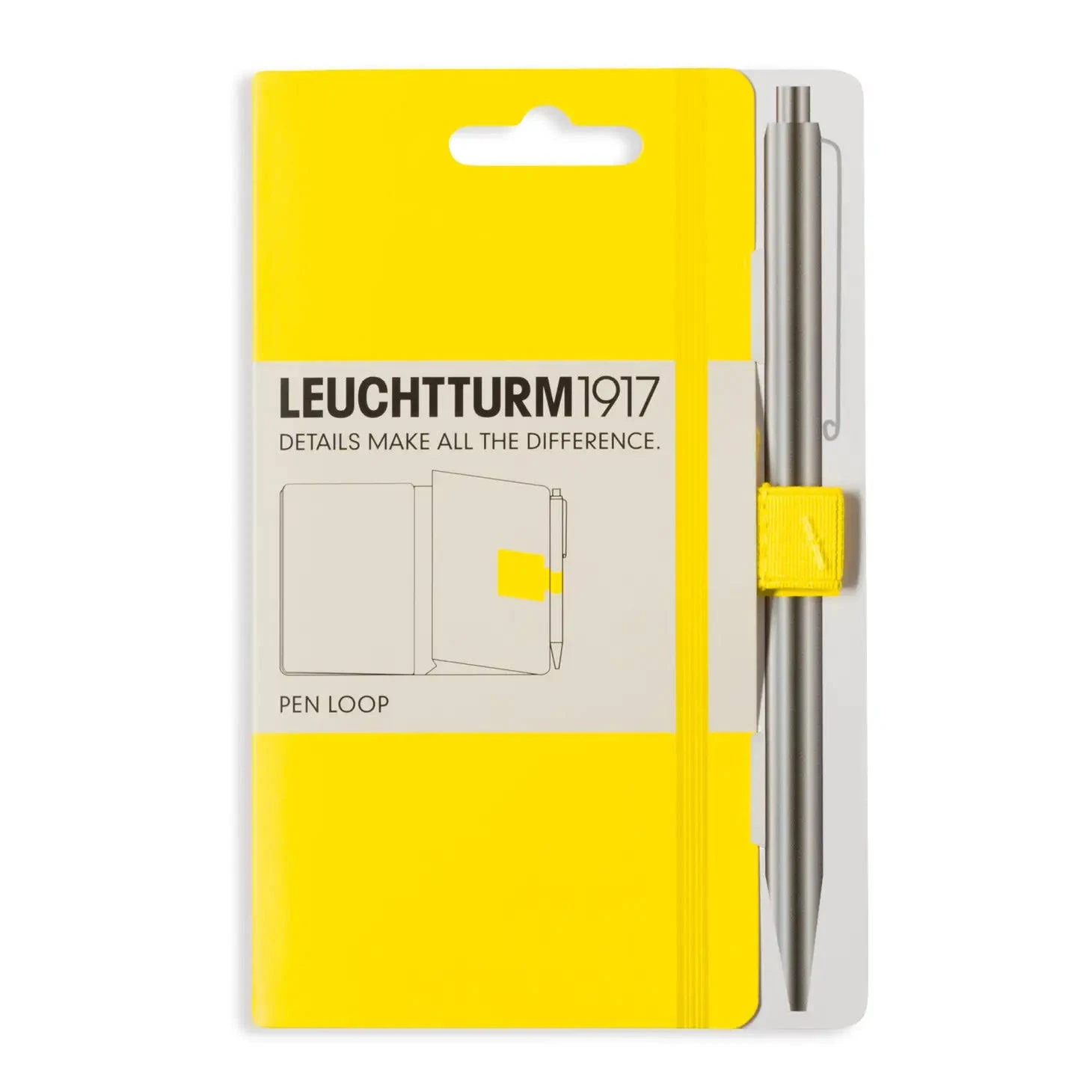 LEUCHTTURM1917 Self Adhesive Pen Loop Elastic Pen Holder (Lemon)