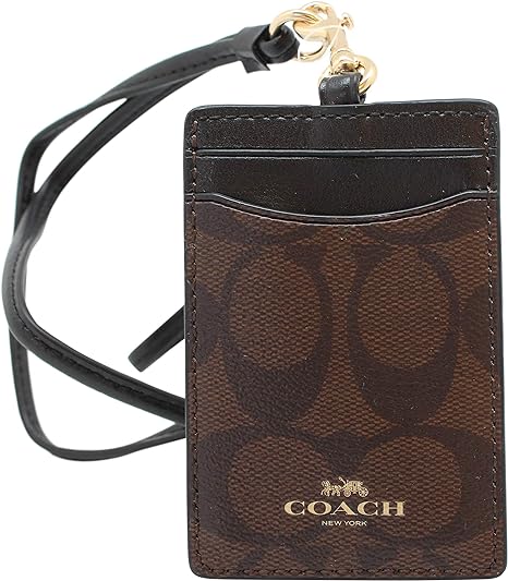 COACH Signature - Cordón identificador de PVC, Marrón/Negro talla única