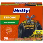 Hefty Strong Lawn &amp; Leaf Trash Bags, 39 Gallon, 38 Count