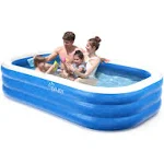 Inflatable Pool, EVAJOY 92''×56''×20'' Inflatable Swimming Pool for Summer Water Party BPA-Free Above Ground Blow Up Kiddie Pool Ball/Sand Pit,Backyard Outdoor Indoor Age 3+