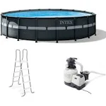 INTEX 26329EH Ultra XTR Deluxe Above Ground Swimming Pool Set: 18ft x 52in – Includes 2100 GPH Cartridge Sand Filter Pump – SuperTough Puncture Resistant – Rust Resistant – Easy to Assemble