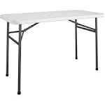 Cosco 4' Straight Folding Utility Table ,White